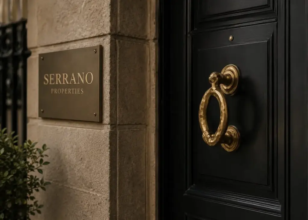 Acceso discreto de Serrano Properties vinculado a representación patrimonial inmobiliaria